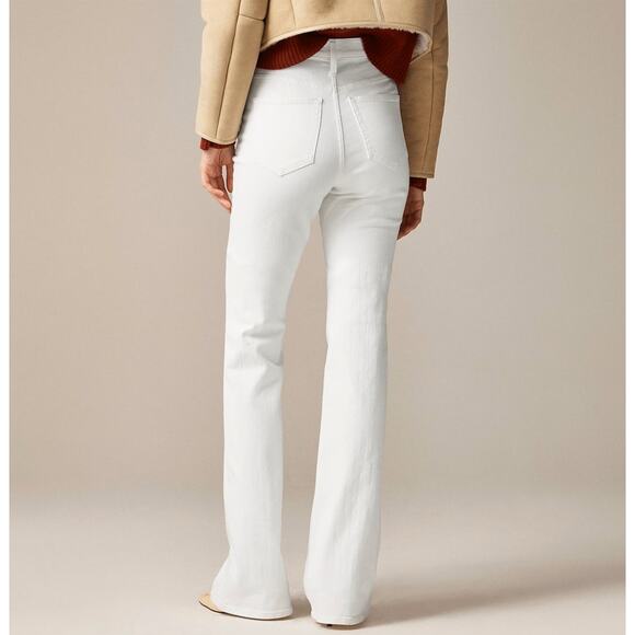 J.Crew Bootcut Jeans SZ 31 Tall White Hi-Rise Denim Flare-leg 2003 Super Stretch - Picture 2 of 9